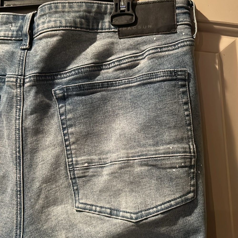 PacSun Men's Skinny Jeans - Distressed Blue